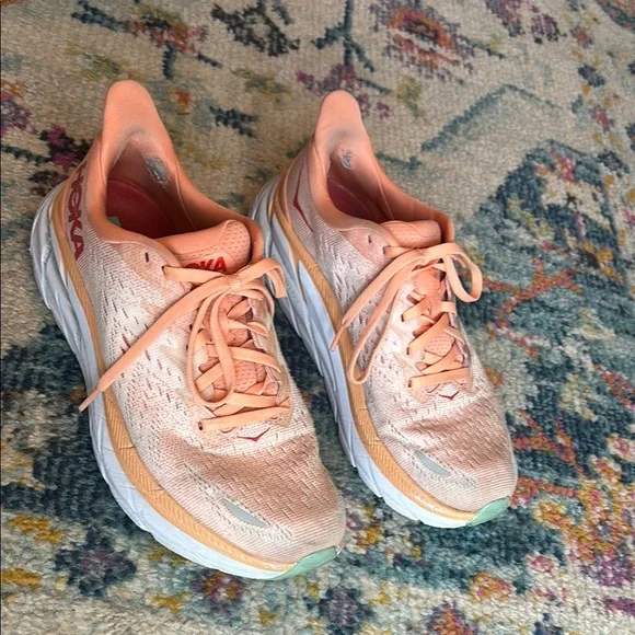 Hoka Women's W Clifton 8 Coral - Picture 2 of 5